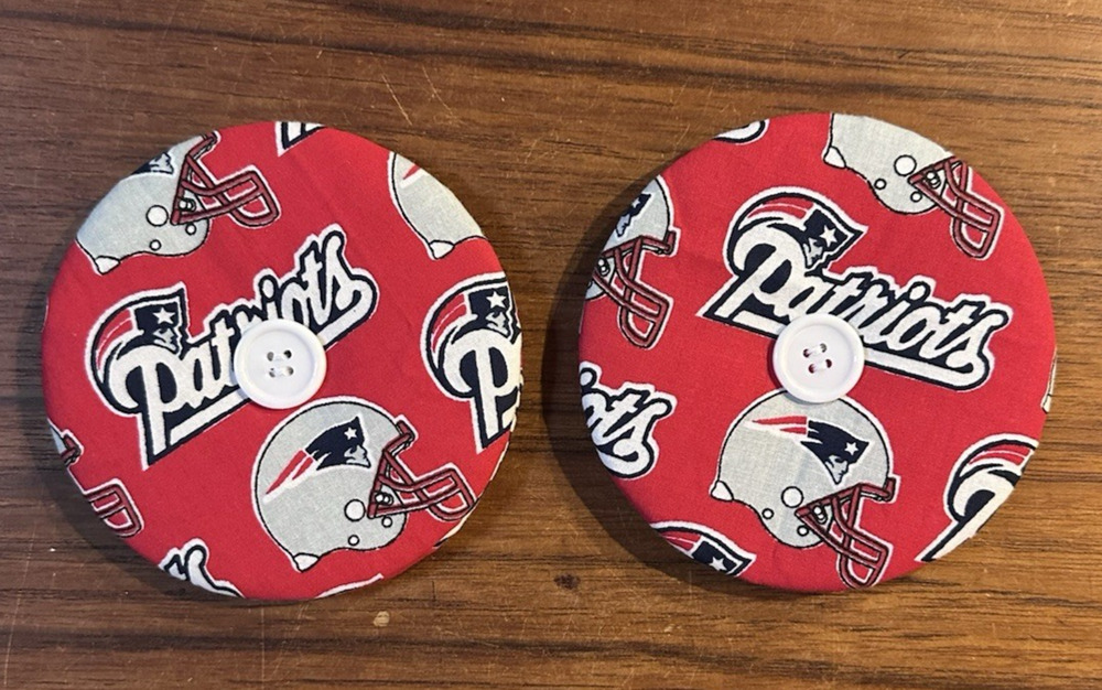 NEW Pair of Playing Card Holders Handmade New England Patriots
